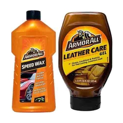 Armor All Speed Wax With Fierce Water Beading Action (500 ml) & Armor All Leather Care Gel (532 ml)
